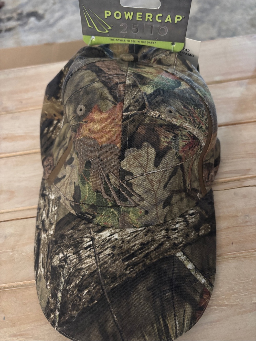 Mossy Oak Powercap Baseball Cap Hat Brown Green Camo Baseball Cap -